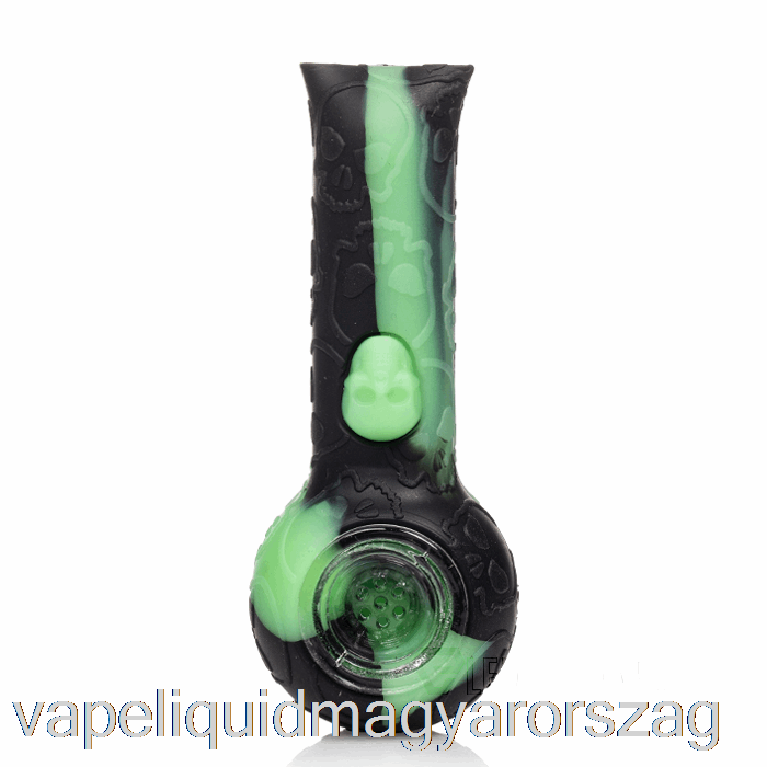 Stratus Szilikon Koponya Kézi Cső Fekete / Uv Iszap (fekete / Uv Zöld) Vape Toll